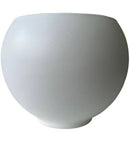 Vaso Cerâmica Esmaltado 13 cm Branco